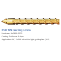 PVD-TiN-Beschichtungsschraube Dünne Lichtleiterplatte